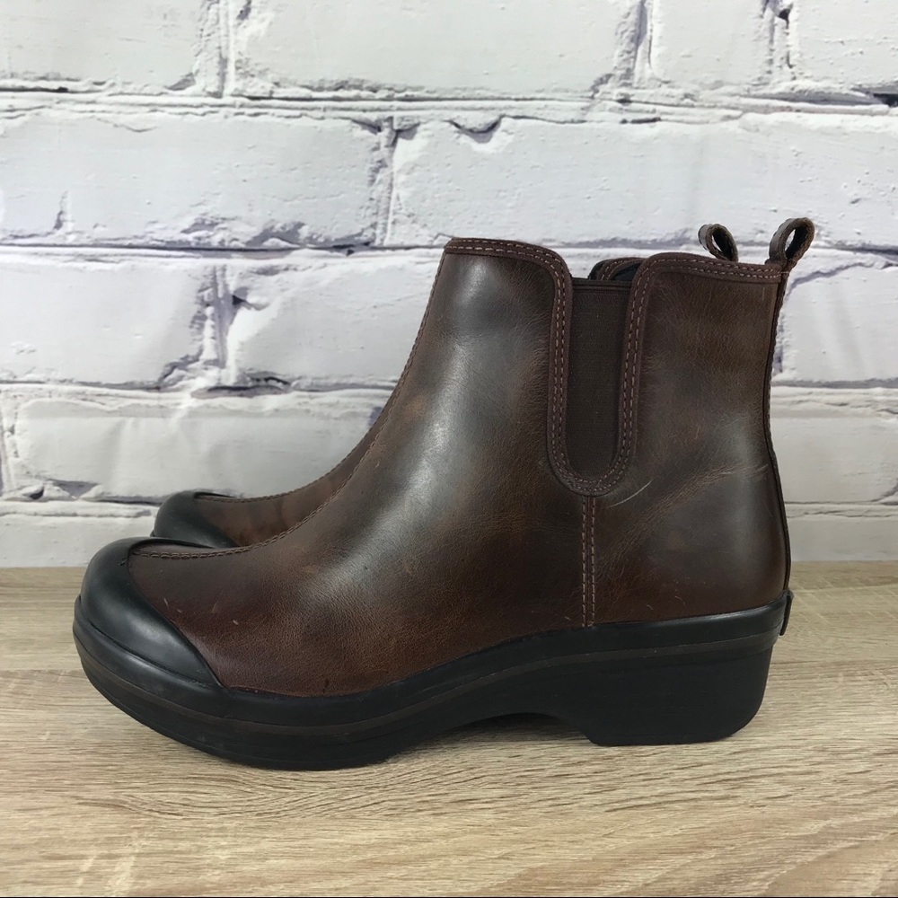 Dansko Vail Brown Leather Clog Ankle Boots 37 - Picture 3 of 9